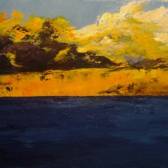 Bird Island (48 x 24) oil on canvas  - Artist Louis A Garcia
