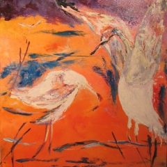 Whoop of a Dance 30 x 24 oil  - Artist Louis A Garcia