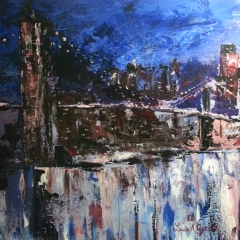 Brooklyn New York 30 x 24 Acrylic on canvas  - Artist Louis A Garcia