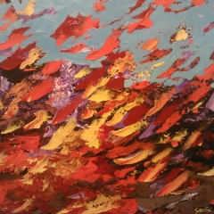 Falling for You 30 x 24 Acrylic on canvas  - Artist Louis A Garcia