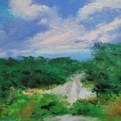 Oso Bay Wetlands Preserve Trail 12" x 16" Oil on Canvas