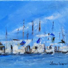 Windy Marks on the Rockport Marina 8" x 10" Oil on Canvas